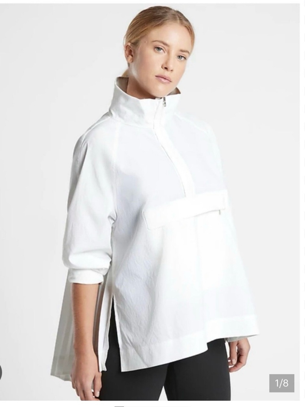 Athleta White SOJOURN Half-Zip Pullover